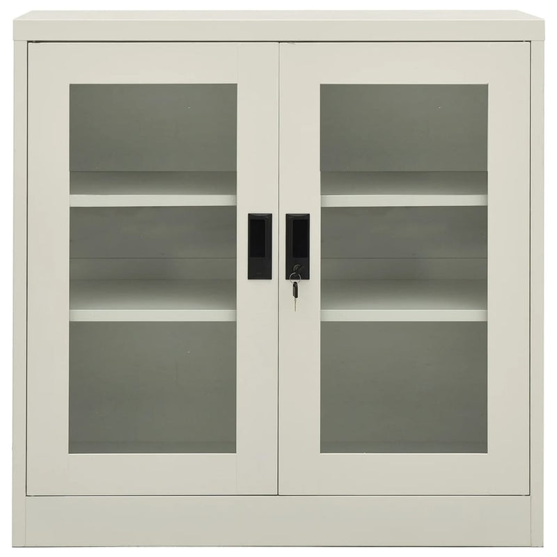 vidaXL Office Cabinet Light Grey 90x40x105 cm Steel