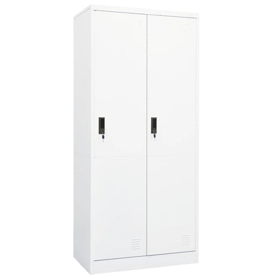 vidaXL Wardrobe Light Grey 80x50x180 cm Steel