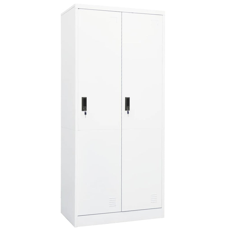 vidaXL Wardrobe Light Grey 80x50x180 cm Steel