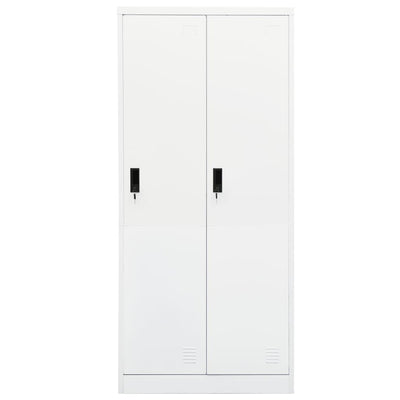 vidaXL Wardrobe Light Grey 80x50x180 cm Steel