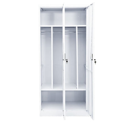 vidaXL Wardrobe Light Grey 80x50x180 cm Steel