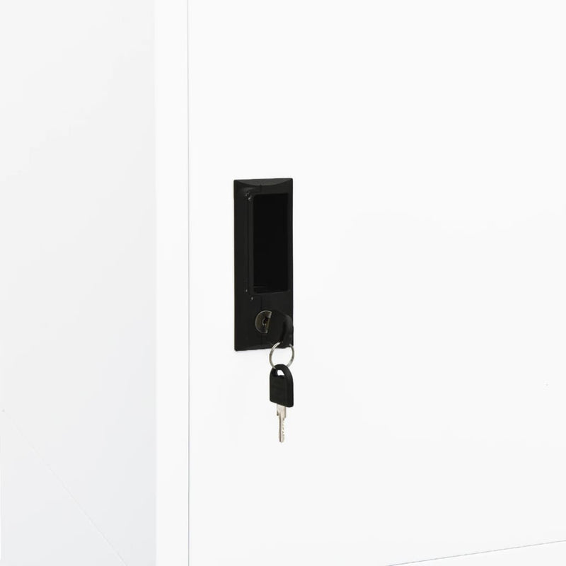 vidaXL Wardrobe Light Grey 80x50x180 cm Steel