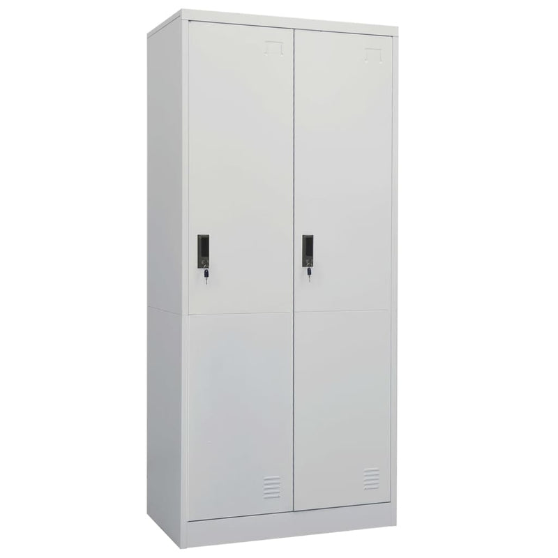 vidaXL Wardrobe Light Grey 80x50x180 cm Steel