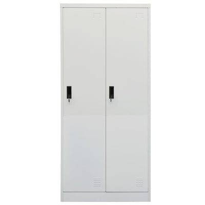 vidaXL Wardrobe Light Grey 80x50x180 cm Steel