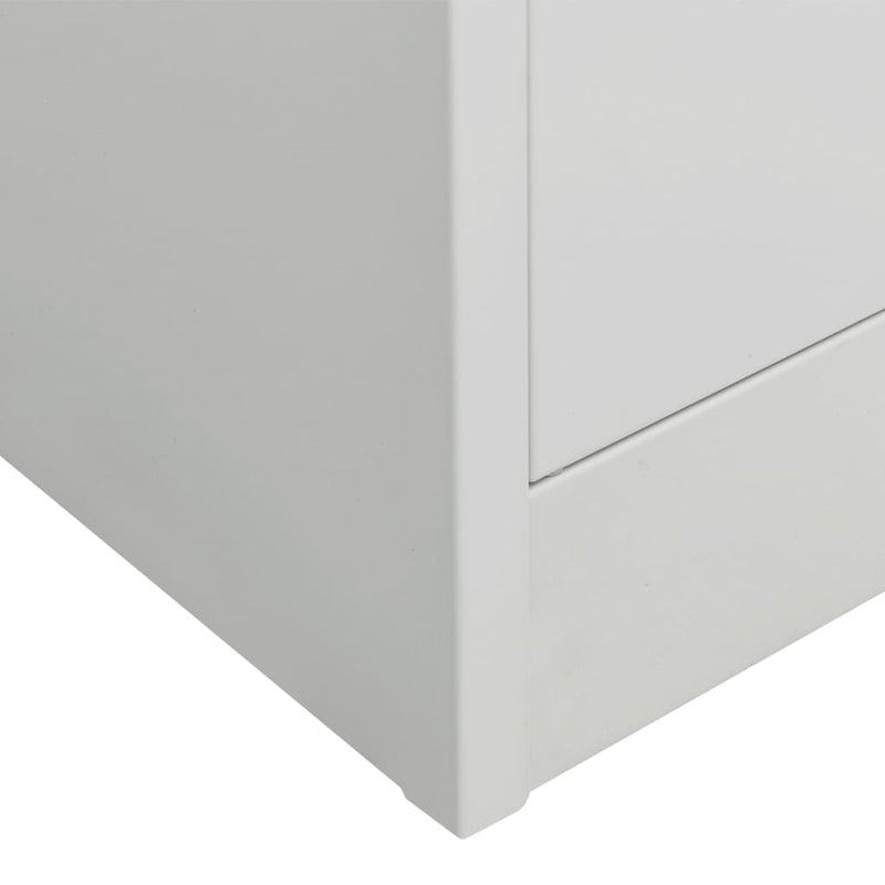 vidaXL Wardrobe Light Grey 80x50x180 cm Steel
