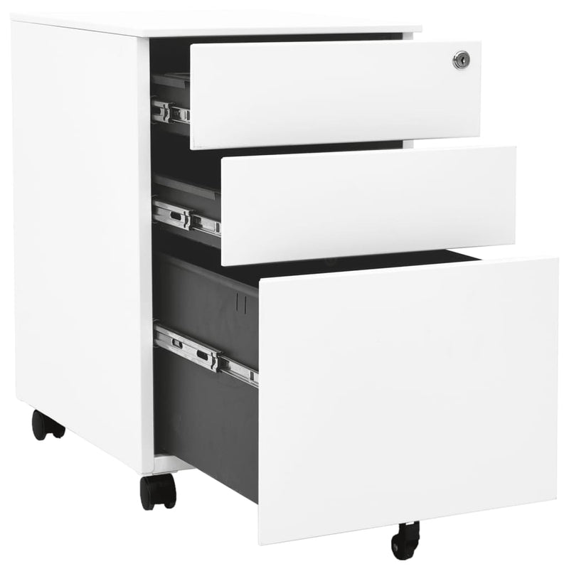 vidaXL Mobile File Cabinet Light Grey 39x45x60 cm Steel