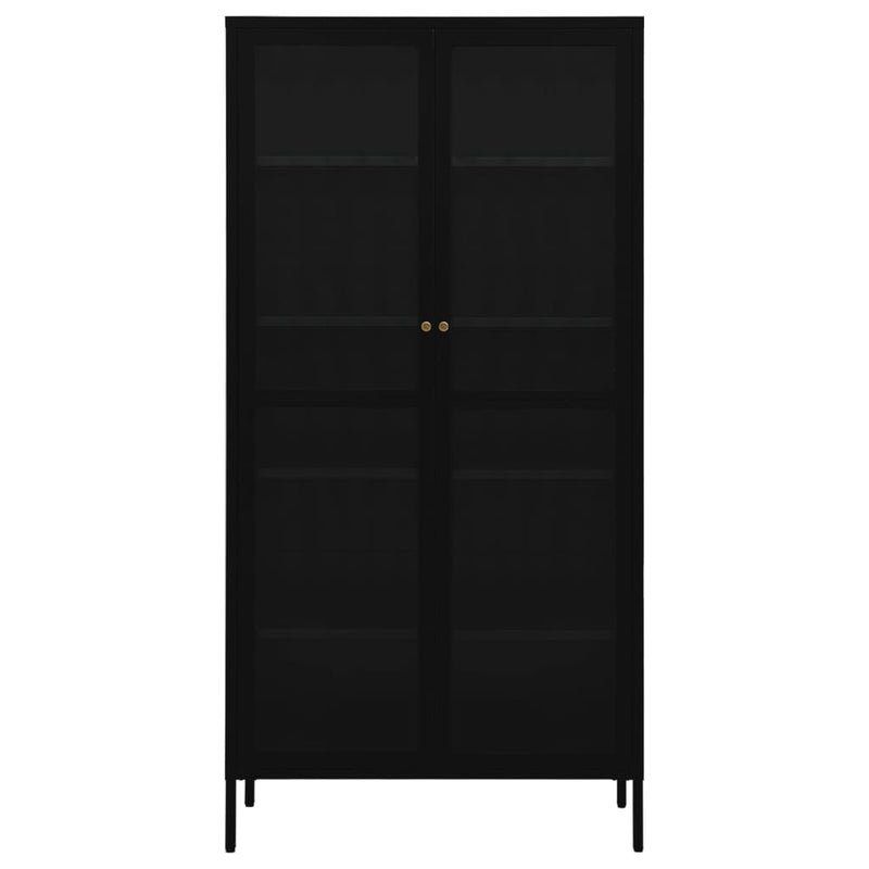 vidaXL Display Cabinet Anthracite 90x40x180 cm Steel and Tempered Glass