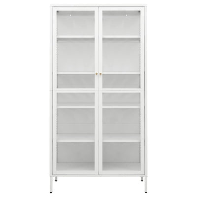 vidaXL Display Cabinet Anthracite 90x40x180 cm Steel and Tempered Glass