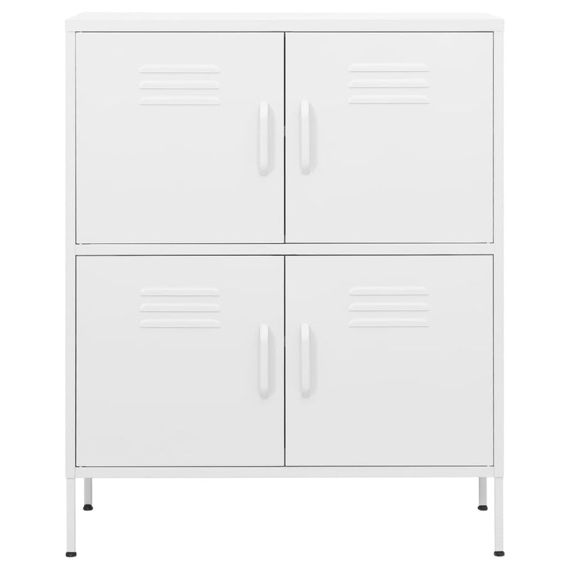 vidaXL Storage Cabinet Black 80x35x101.5 cm Steel