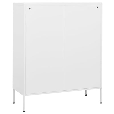 vidaXL Storage Cabinet Black 80x35x101.5 cm Steel