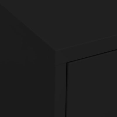 vidaXL Storage Cabinet Black 80x35x101.5 cm Steel