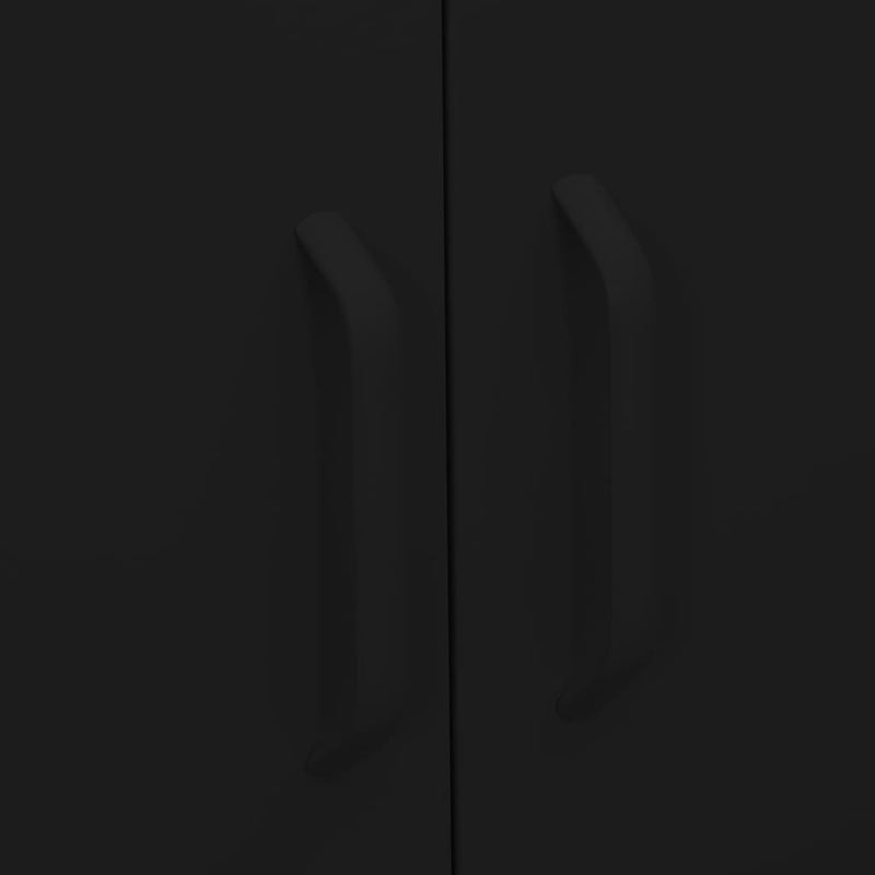 vidaXL Storage Cabinet Black 80x35x101.5 cm Steel