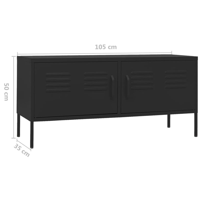 vidaXL TV Cabinet Anthracite 105x35x50 cm Steel