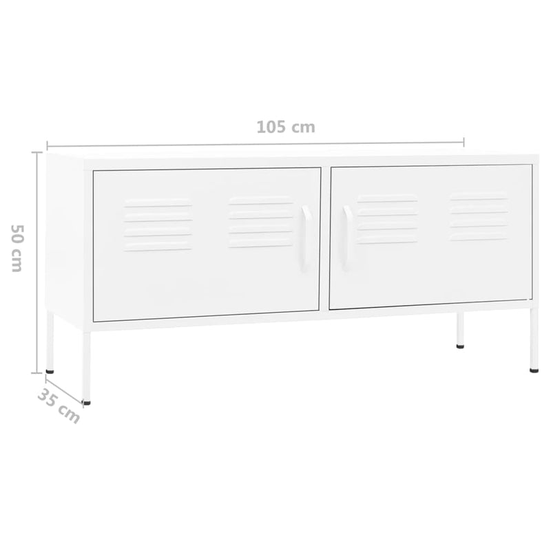 vidaXL TV Cabinet Anthracite 105x35x50 cm Steel
