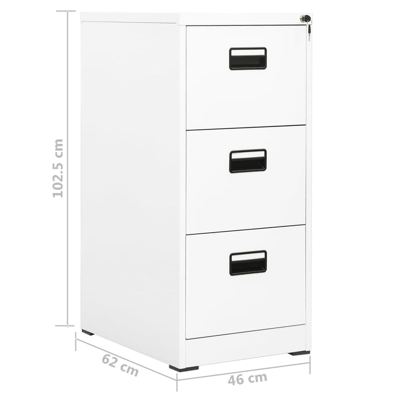 vidaXL Filing Cabinet Anthracite 46x62x102.5 cm Steel