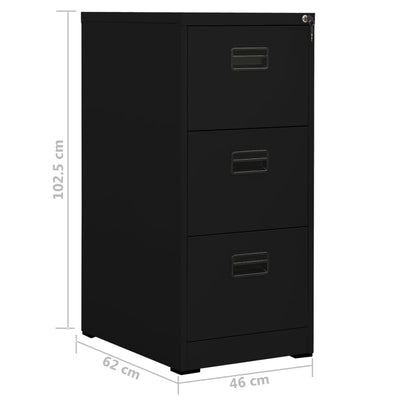 vidaXL Filing Cabinet Anthracite 46x62x102.5 cm Steel