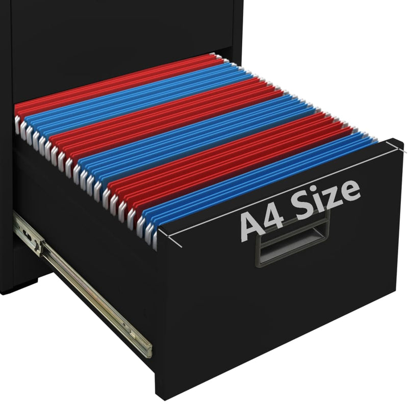 vidaXL Filing Cabinet Anthracite 46x62x102.5 cm Steel