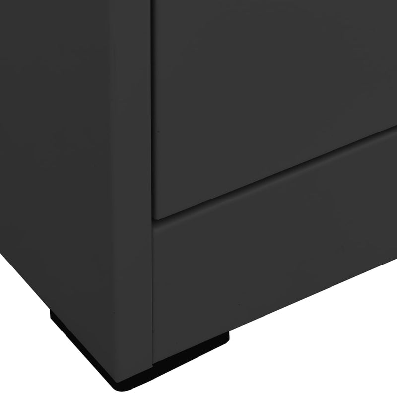 vidaXL Filing Cabinet Anthracite 46x62x102.5 cm Steel