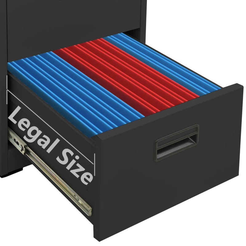 vidaXL Filing Cabinet Anthracite 46x62x102.5 cm Steel