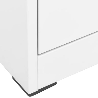 vidaXL Filing Cabinet Light Grey 46x62x133 cm Steel