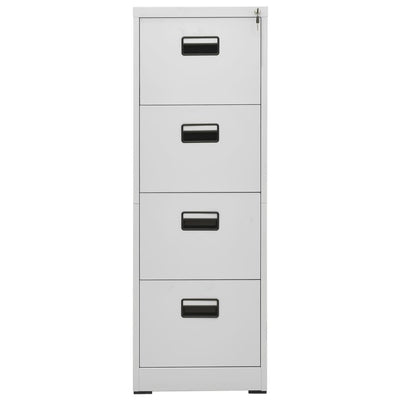 vidaXL Filing Cabinet Light Grey 46x62x133 cm Steel