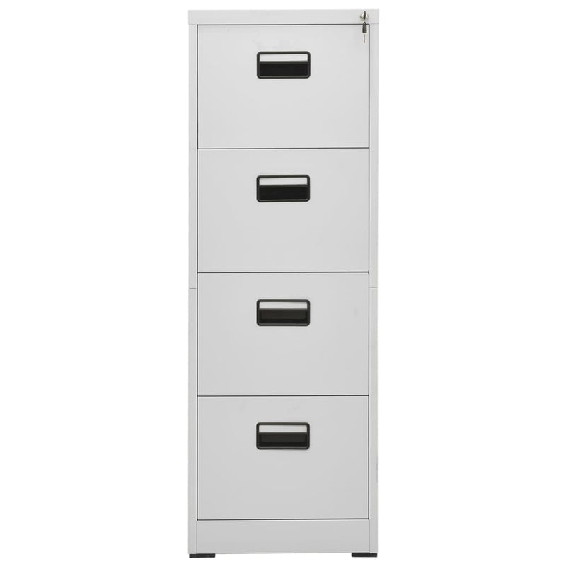 vidaXL Filing Cabinet Light Grey 46x62x133 cm Steel