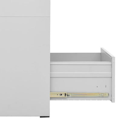 vidaXL Filing Cabinet Light Grey 46x62x133 cm Steel