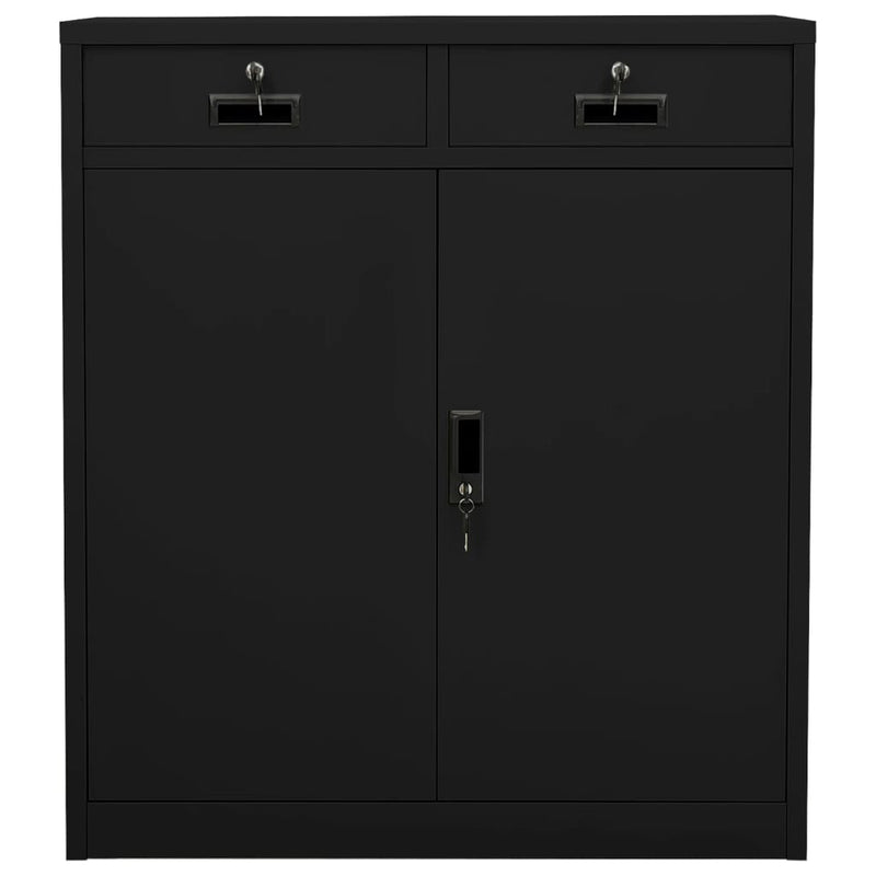 vidaXL Office Cabinet Black 90x40x102 cm Steel