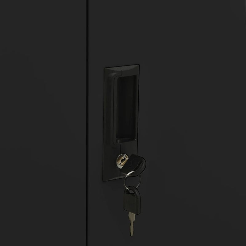 vidaXL Office Cabinet Black 90x40x102 cm Steel