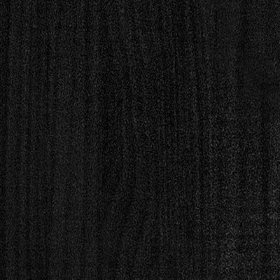 vidaXL 2-Tier Book Cabinet Black 60x30x70 cm Solid Pine Wood