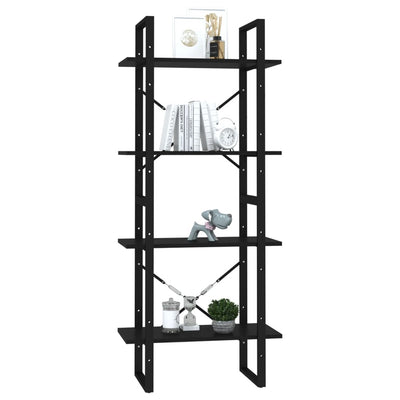 vidaXL 4-Tier Book Cabinet Sonoma Oak 60x30x140 cm Engineered Wood