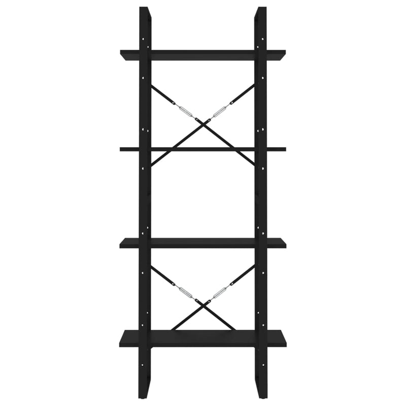 vidaXL 4-Tier Book Cabinet Sonoma Oak 60x30x140 cm Engineered Wood