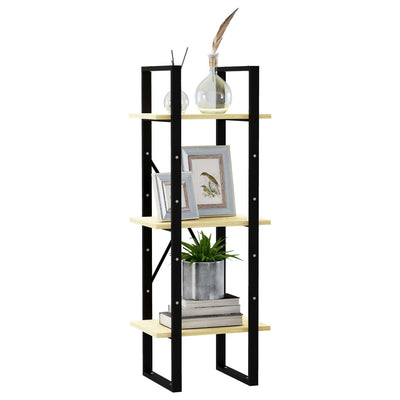 vidaXL 3-Tier Book Cabinet Grey 40x30x105 cm Solid Pinewood