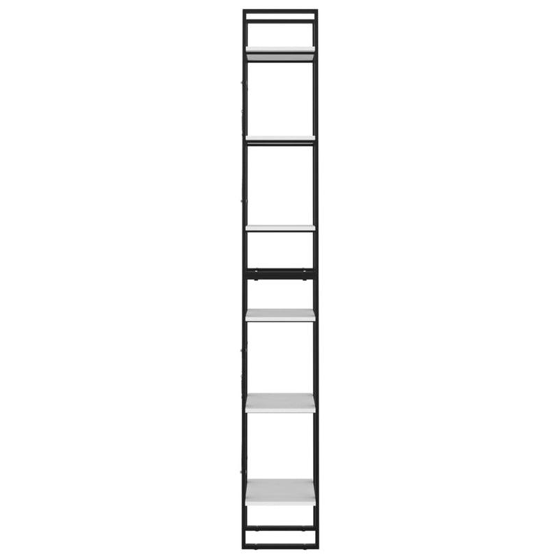 vidaXL 6-Tier Book Cabinet Black 40x30x210 cm Engineered Wood