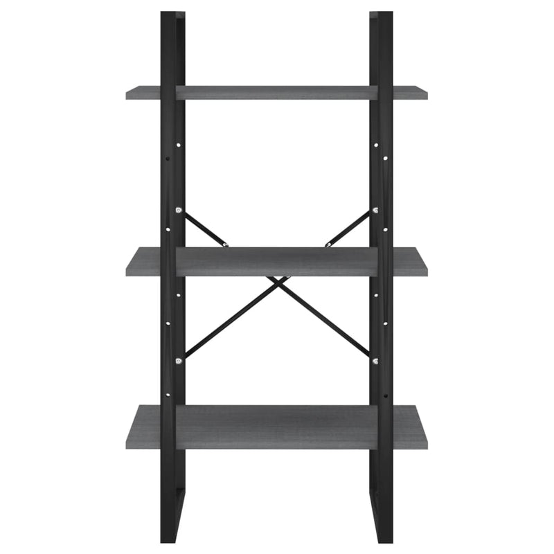 vidaXL Storage Shelf Grey 60x30x105 cm Solid Pine Wood