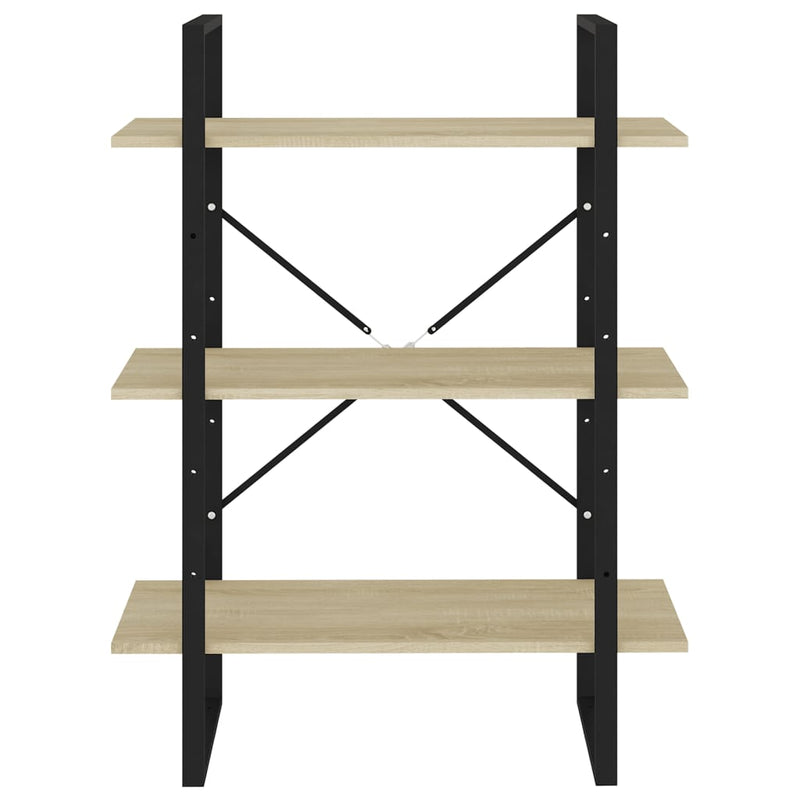 vidaXL Book Cabinet Black 80x30x105 cm Engineered Wood