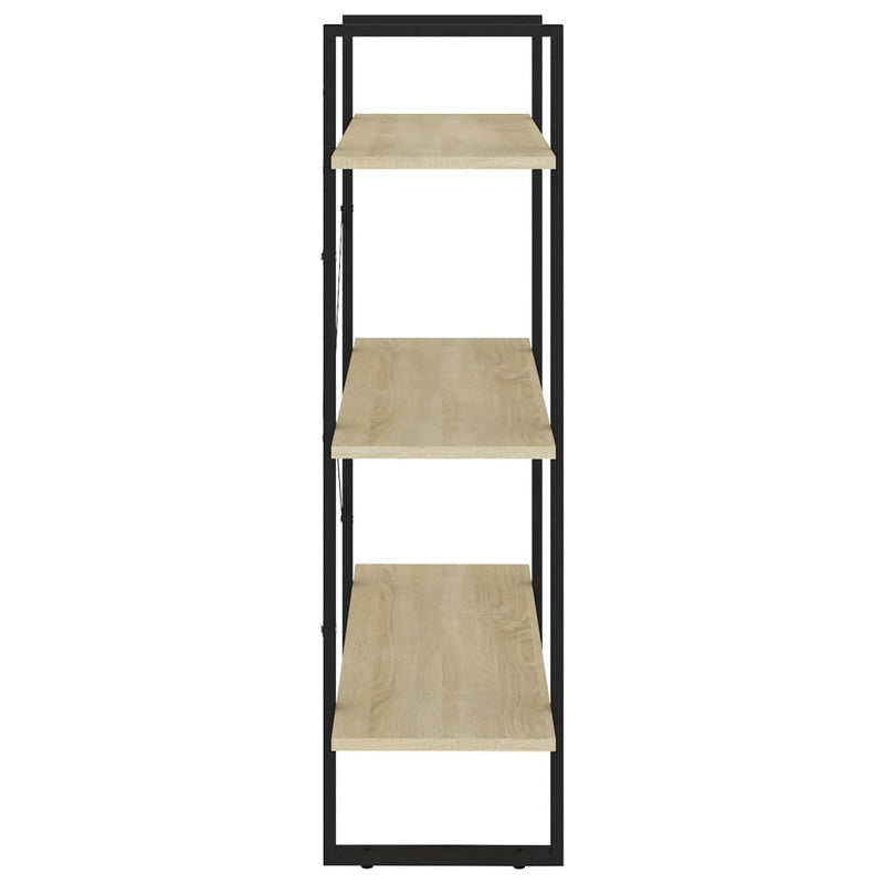 vidaXL Book Cabinet Black 80x30x105 cm Engineered Wood