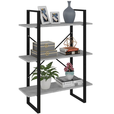 vidaXL Book Cabinet Black 80x30x105 cm Engineered Wood