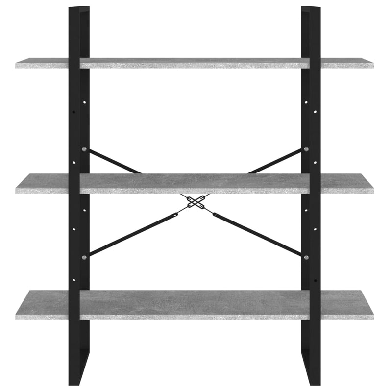 vidaXL Book Cabinet Grey 80x30x105 cm Engineered Wood