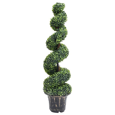 vidaXL Artificial Boxwood Spiral Plant with Pot Green 100 cm