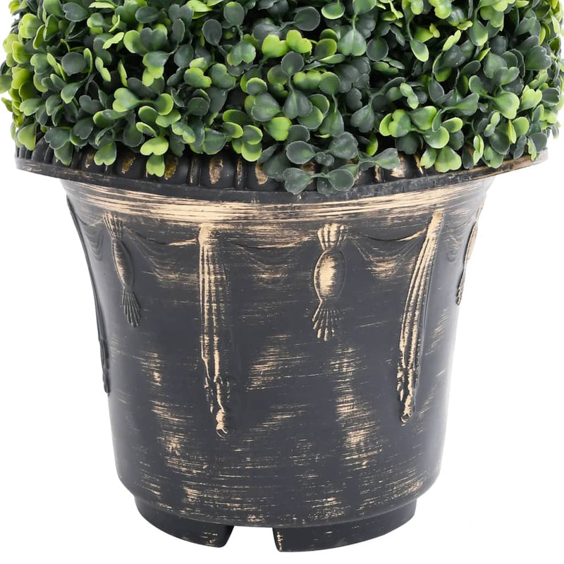 vidaXL Artificial Boxwood Spiral Plant with Pot Green 100 cm