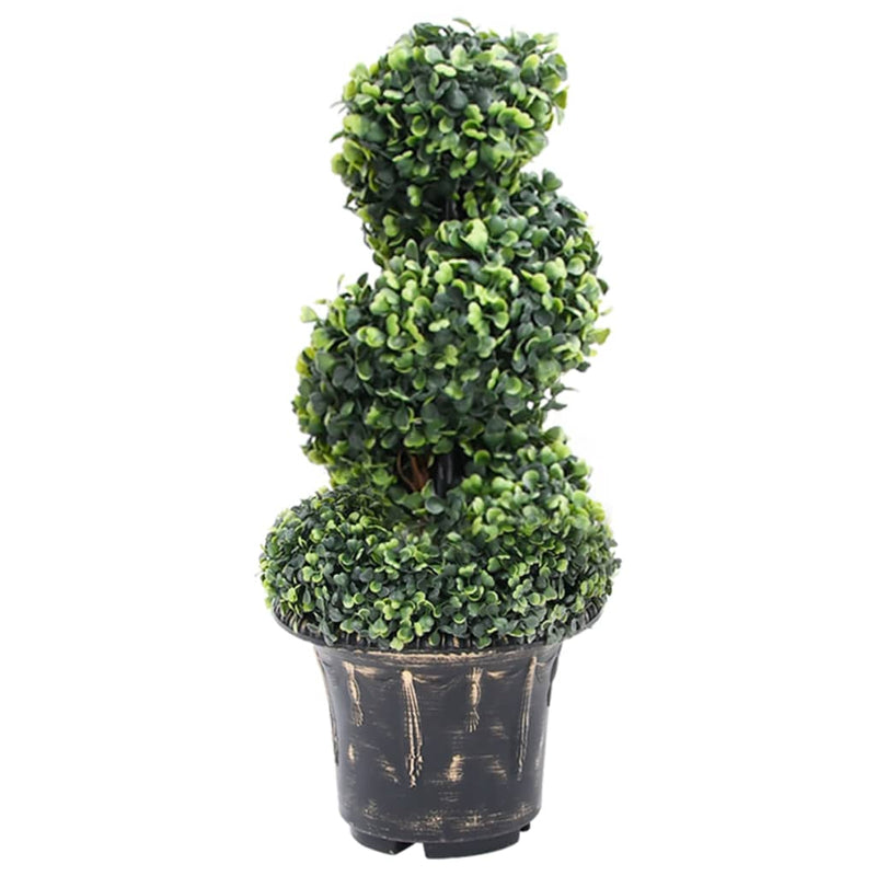 vidaXL Artificial Boxwood Spiral Plant with Pot Green 100 cm
