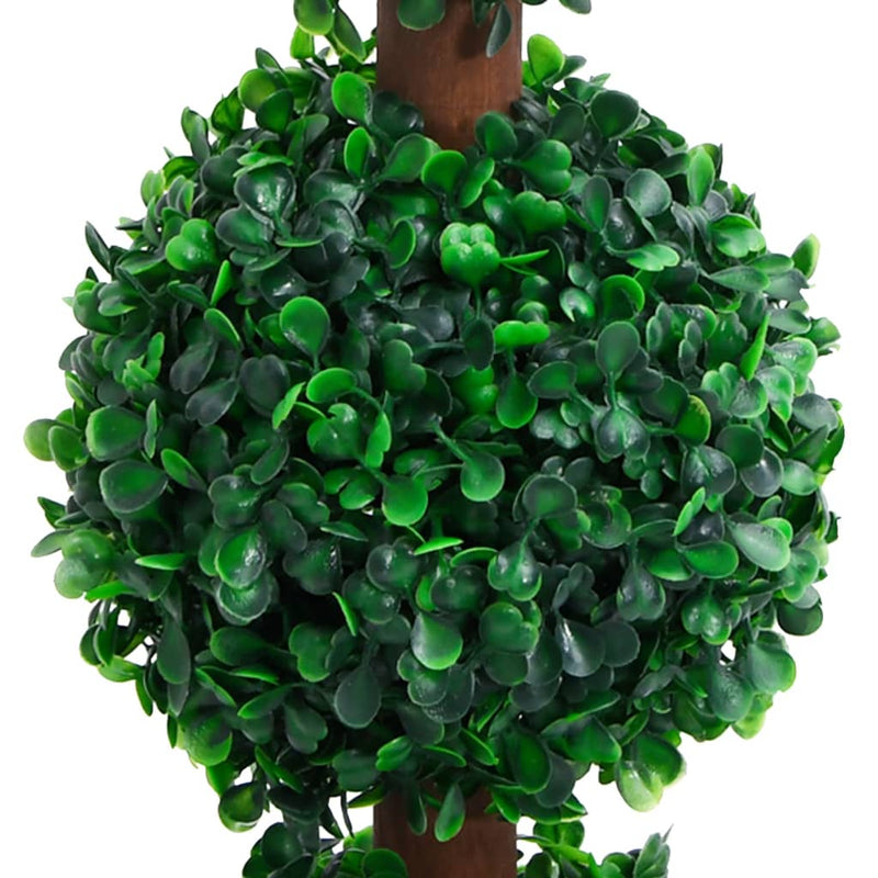 vidaXL Artificial Boxwood Plant with Pot Ball Shaped Green 90 cm