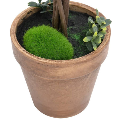 vidaXL Artificial Boxwood Plants 2 pcs with Pots Ball Shaped Green 41 cm