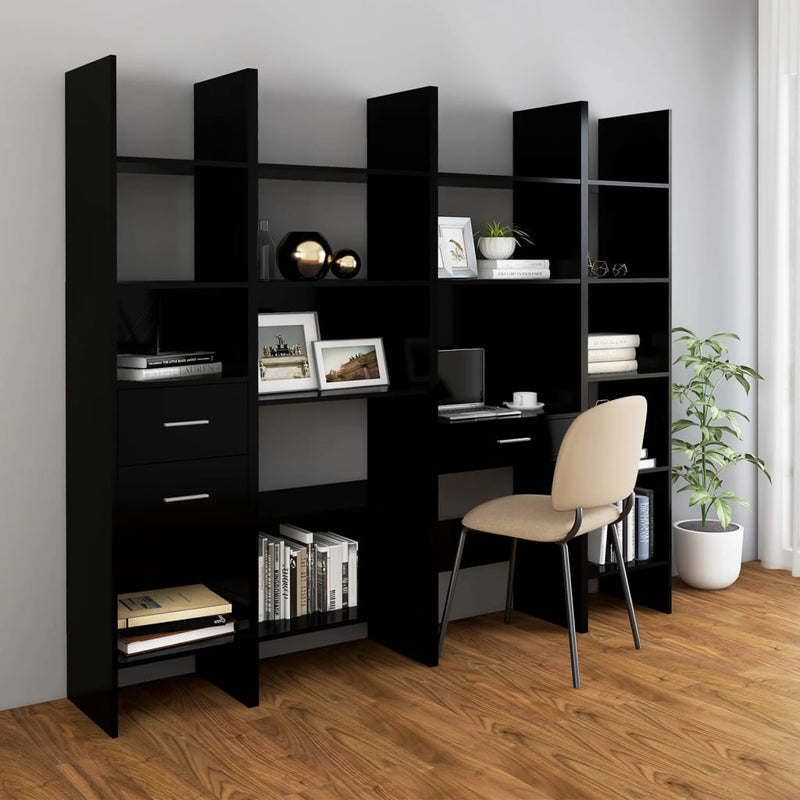 vidaXL 4 Piece Book Cabinet Set Sonoma Oak Engineered Wood