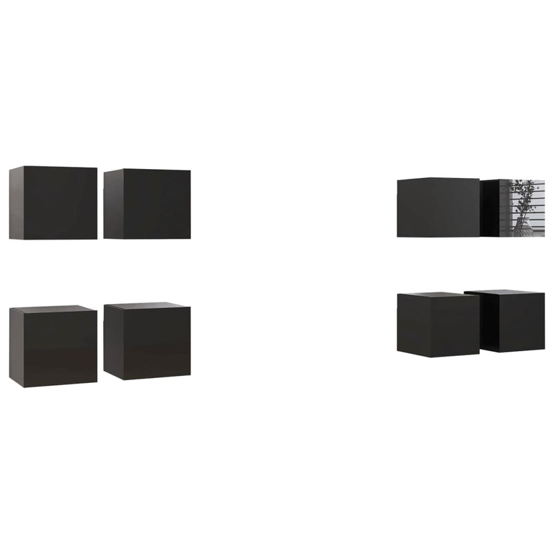 vidaXL Wall Mounted TV Cabinets 8 pcs Sonoma Oak 30.5x30x30 cm
