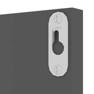 vidaXL Wall Shelves 2 pcs High Gloss Grey 60x11.5x18 cm Engineered Wood