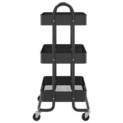 vidaXL 3-Tier Trolley Anthracite 43x34x79 cm Steel