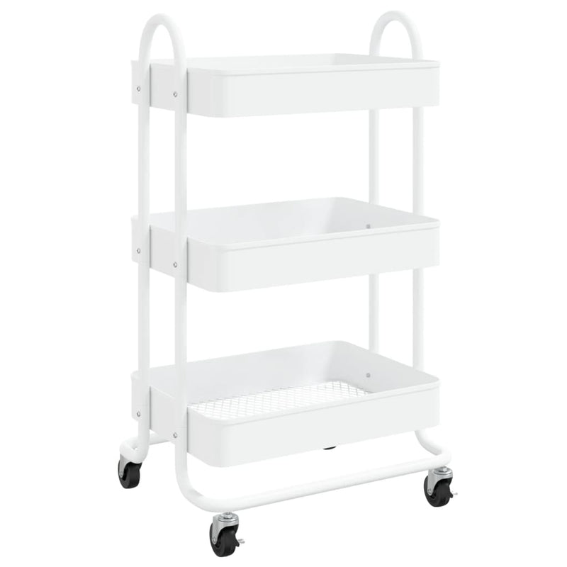 vidaXL 3-Tier Trolley Anthracite 43x34x79 cm Steel