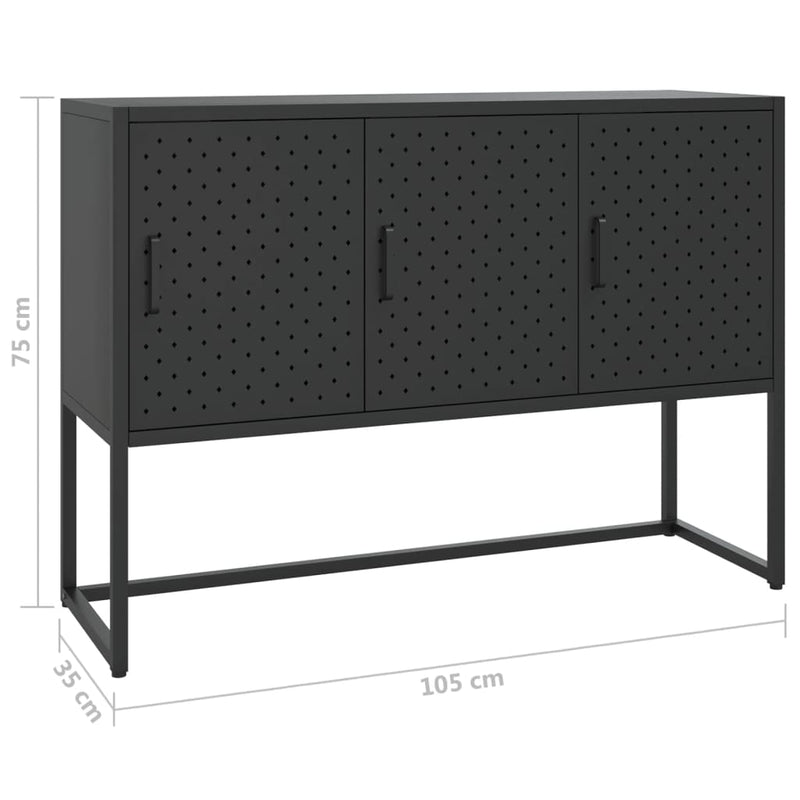 vidaXL Sideboard Anthracite 105x35x75 cm Steel
